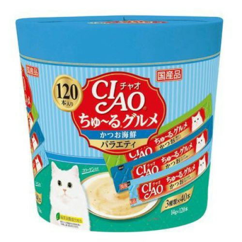 ちゅーるグルメ かつお海鮮バラエティ 14g x120本【同梱A