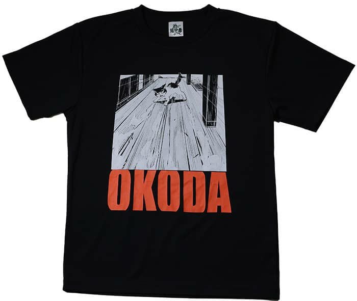 猫中毒 Tシャツ （速乾ドライタイプ)OKODA ブラック ポリエステル100